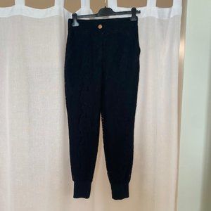 TED BAKER BLACK LACE JOGGER PANTS MEDIUM SIZE 6 EQUIVALENT IN US